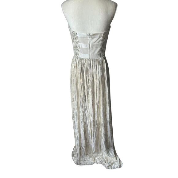 ERIN Erin Fetherston Silk Blend Coralie Metallic Strapless Formal Gown - 10 - Picture 5 of 10